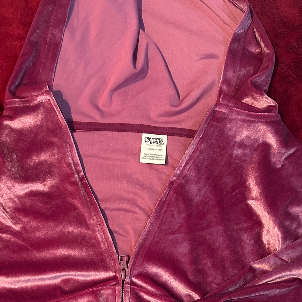 Victoria's Secret Velvet Jumpsuits in Tan and Pink - Picture 2 of 5